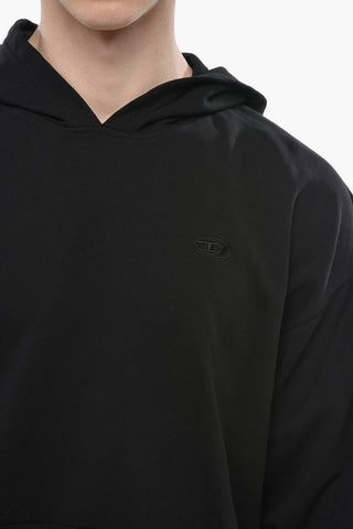 Kapuzenpullover S-BOXT Einfarbig Mit Acid-Wash-Detail Auf Dem Rücken