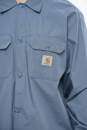 Loose-Fit-Hemd aus Baumwollmischung mit doppelter Brusttasche