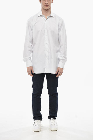 Gestreiftes Popelinehemd aus Baumwolle