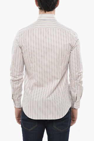 Camicia in Popeline di Cotone a Righe