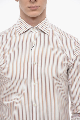 Camicia in Popeline di Cotone a Righe