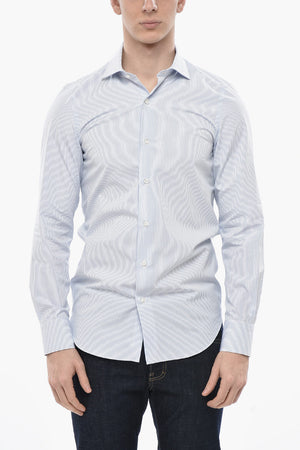 MILANO ZANTE Gestreiftes Popeline-Hemd aus Baumwolle