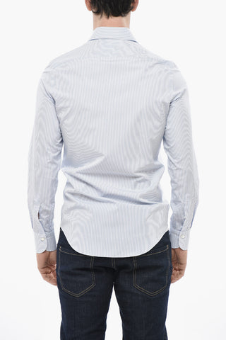 MILANO ZANTE Gestreiftes Popeline-Hemd aus Baumwolle