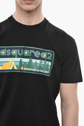 Crew Neck T-Shirt COOL FIT Printed on the Front