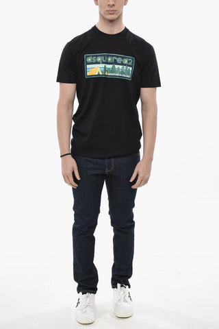 Crew Neck T-Shirt COOL FIT Printed on the Front
