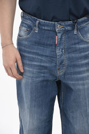 Loose-Fit Stretch Denim Jeans with Embroidered Logo 27cm