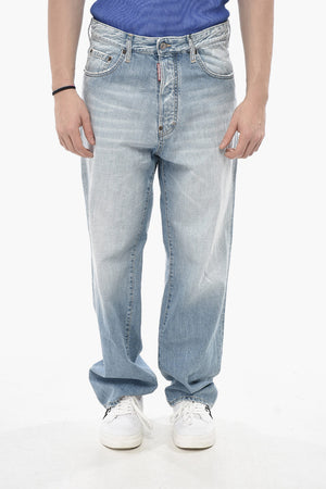 Jeans LOOSE a Gamba Dritta con Bottoni Argentati 22cm