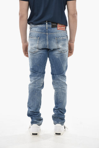 Jeans COOL GUY a Gamba Dritta con Patch in Rafia 16cm