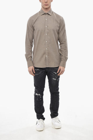 코튼 플란넬 셔츠 JOHN 프렌치 칼라