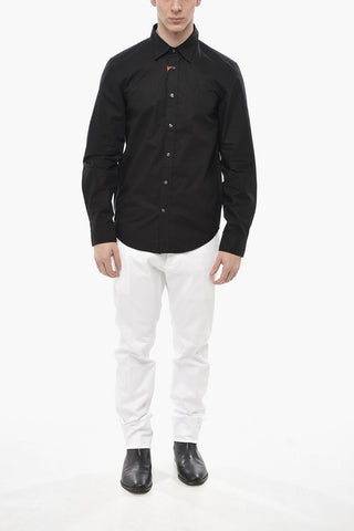 Cotton Poplin Shirt S-BEN-CL Solid-Color