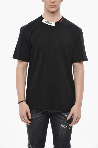 T-Shirt mit Rundhalsausschnitt REGULAR FIT einfarbig mit Kontrastdetails
