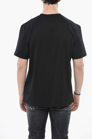 T-Shirt mit Rundhalsausschnitt REGULAR FIT einfarbig mit Kontrastdetails