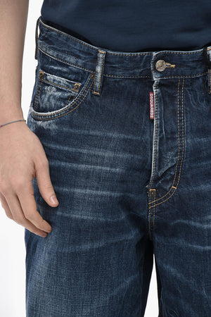 Jeans LOOSE a Gamba Dritta con Bottoni Argentati 23cm