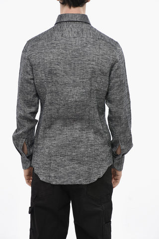 ID Melange Linen Shirt With French Collar