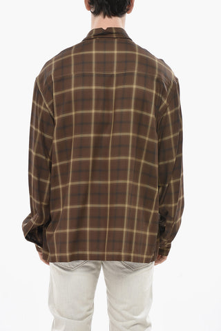 Camicia Plaid Check con Logo Ricamato