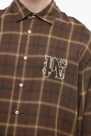 Camicia Plaid Check con Logo Ricamato