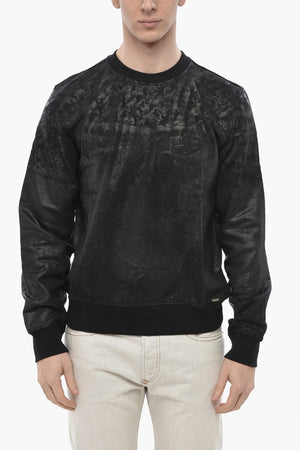 면 글리터 크루넥 맨투맨 S-GINN-MYL