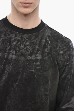 면 글리터 크루넥 맨투맨 S-GINN-MYL