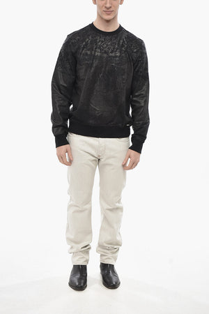 Glittered Cotton Crewneck Sweatshirt S-GINN-MYL