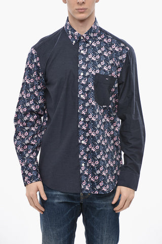 Button-Down-Hemd mit Blumenmuster