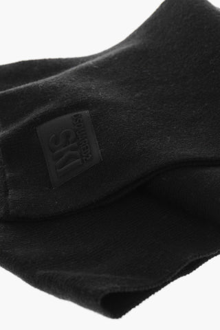 Wool Scarf with Logo Patch