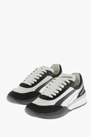 LEGEND 투톤 가죽 및 스웨이드 스니커즈