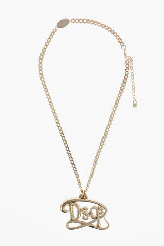 Collana a Catena Effetto Dorato con Pendente Logato