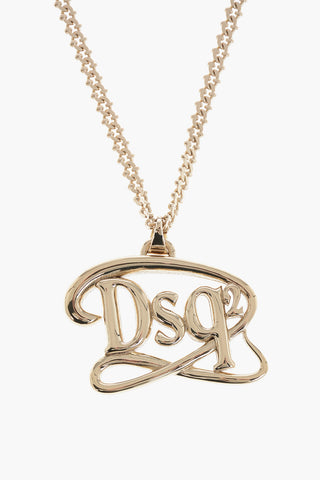 Halskette mit goldfarbenem Effekt und Logo-Anhänger