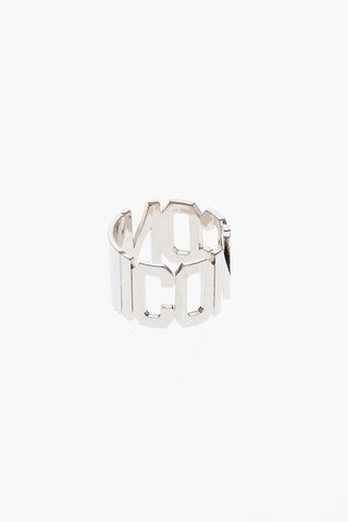 ICON Anello in Ottone con Logo in Lettering