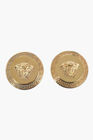 Medusa Metal Earrings in Gold Effect