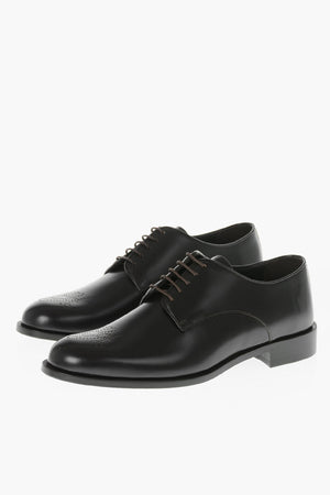 GIORGIO Scarpe Derby in Pelle con Monogram Traforato