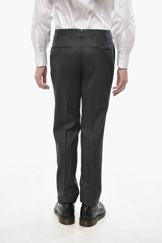 Virgin Wool Trousers ACADEMY with Hidden Closure