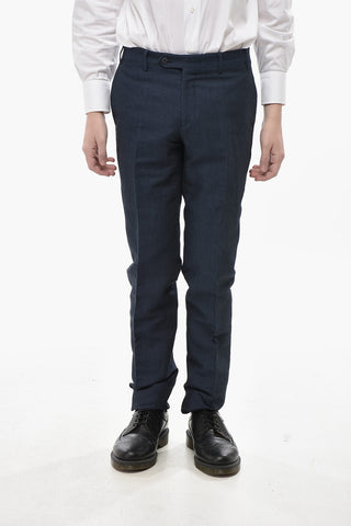 4-Taschen-Hose aus Leinenmischung mit Gürtelschlaufen
