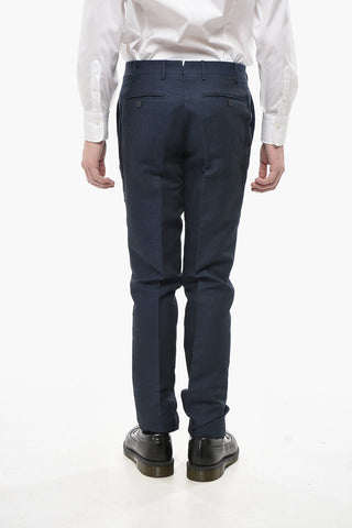 4-Taschen-Hose aus Leinenmischung mit Gürtelschlaufen