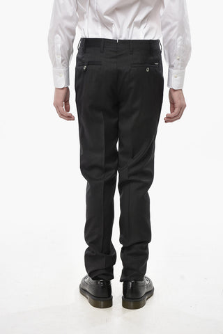 Textured Virgin Wool Trousers