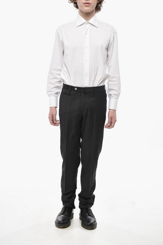 Textured Virgin Wool Trousers