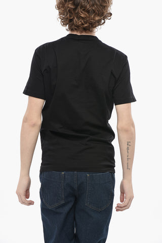 Rundhals-T-Shirt COOL FIT Unifarben Mit Kontrastdruck