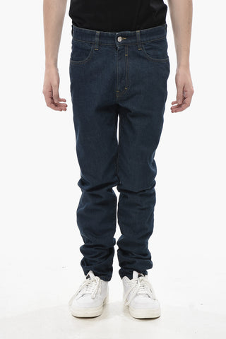 Skinny-Fit-Jeans in dunkler Waschung mit 16 cm Gürtelschlaufen