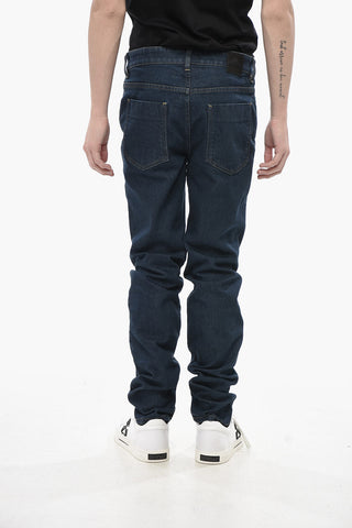 Skinny-Fit-Jeans in dunkler Waschung mit 16 cm Gürtelschlaufen