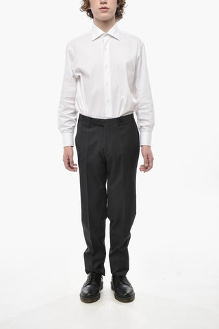 Fresco Wool Trousers with Belt Loops