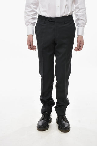 Pin-Check Virgin Wool Trousers ACADEMY