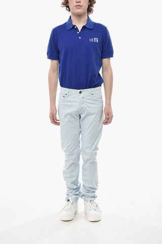ID LUXURY DENIM Ton-in-Ton bestickte Jeans