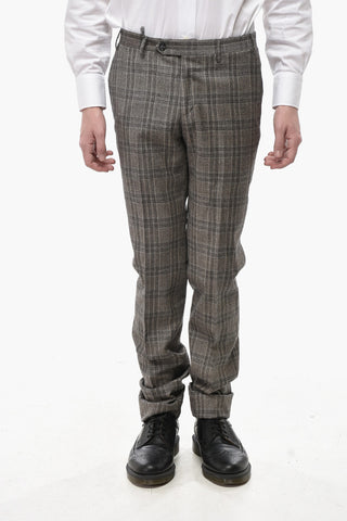 Checked Wool Trousers