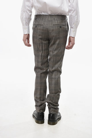 Checked Wool Trousers