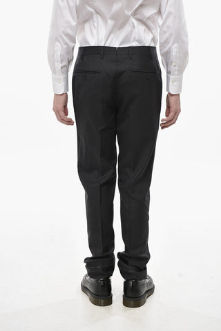 Virgin Wool Trousers ACADEMY with Hidden Closure