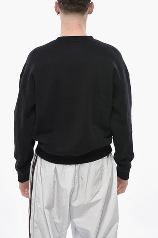 Cotton Fleece Crewneck Sweatshirt CROWN LOGO
