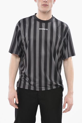 Active-T-Shirt mit zweifarbigen Streifen