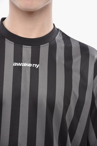 Active-T-Shirt mit zweifarbigen Streifen