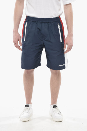 Shorts Color Block con Elastico in Vita