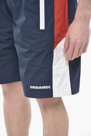 Shorts Color Block con Elastico in Vita